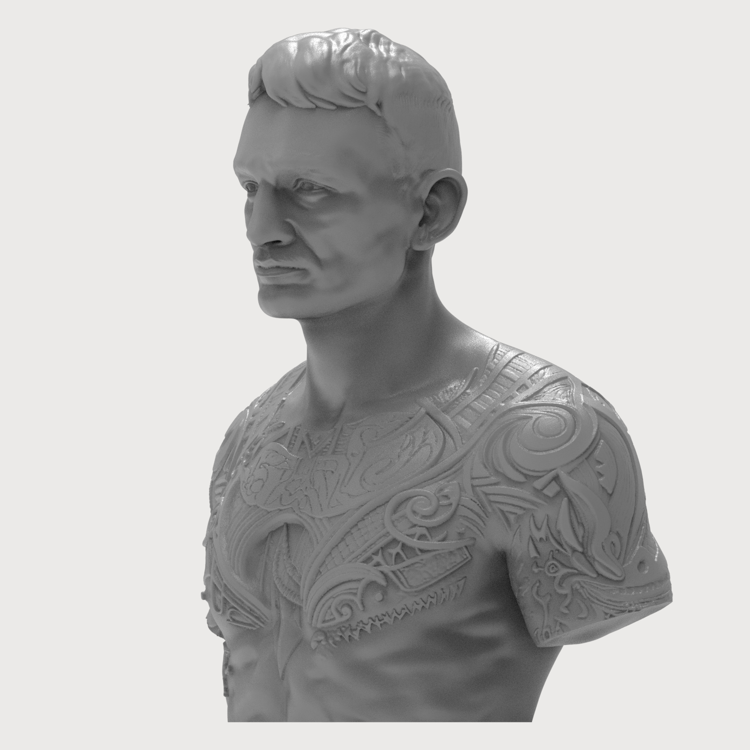 Max Holloway BMF 3D Printable Bust 3D Model