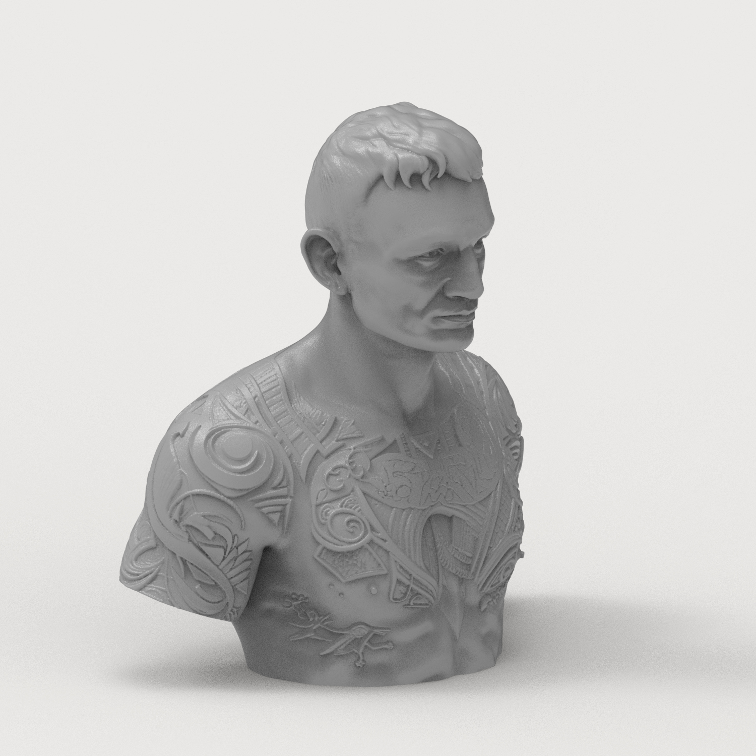 Max Holloway BMF 3D Printable Bust 3D Model