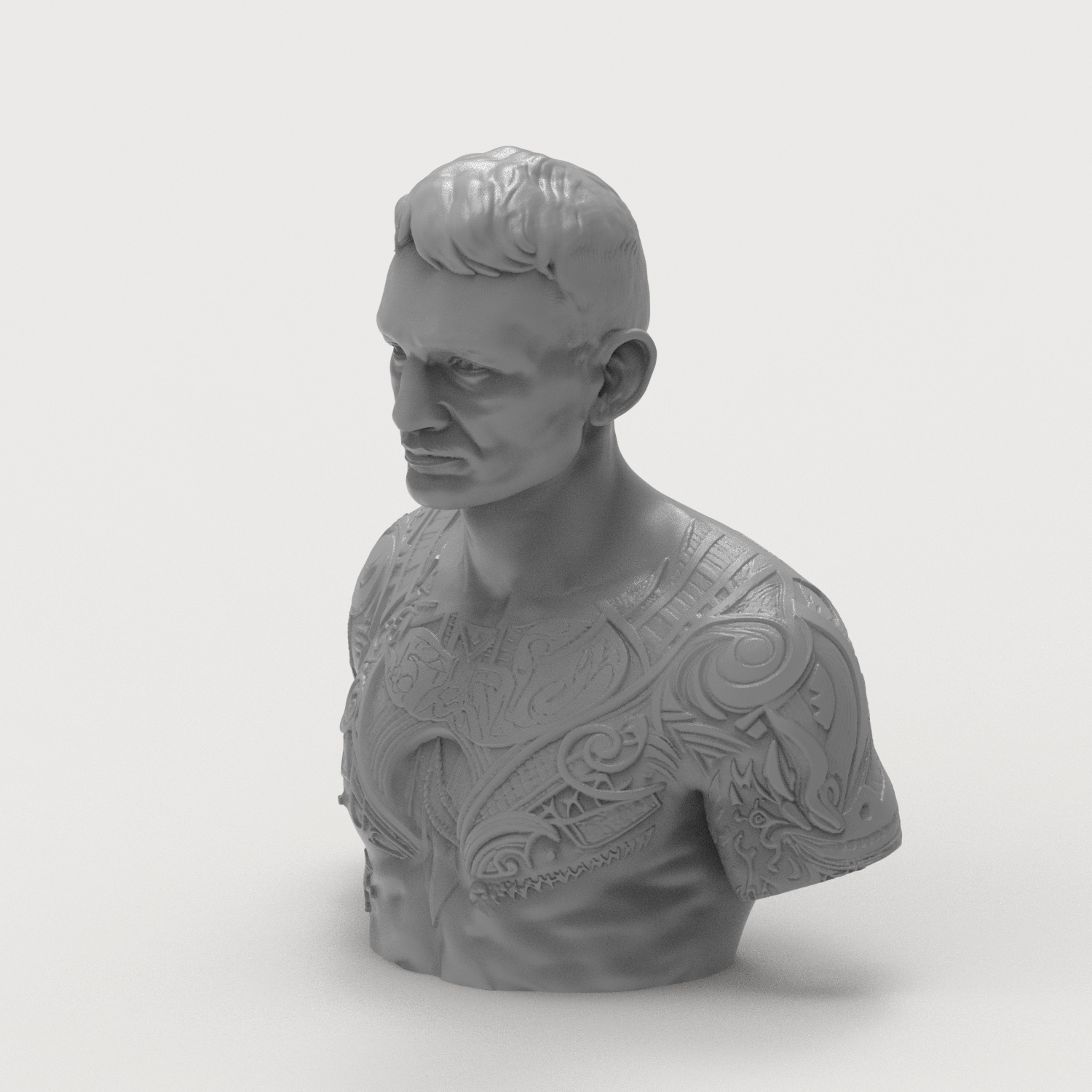 Max Holloway BMF 3D Printable Bust 3D Model