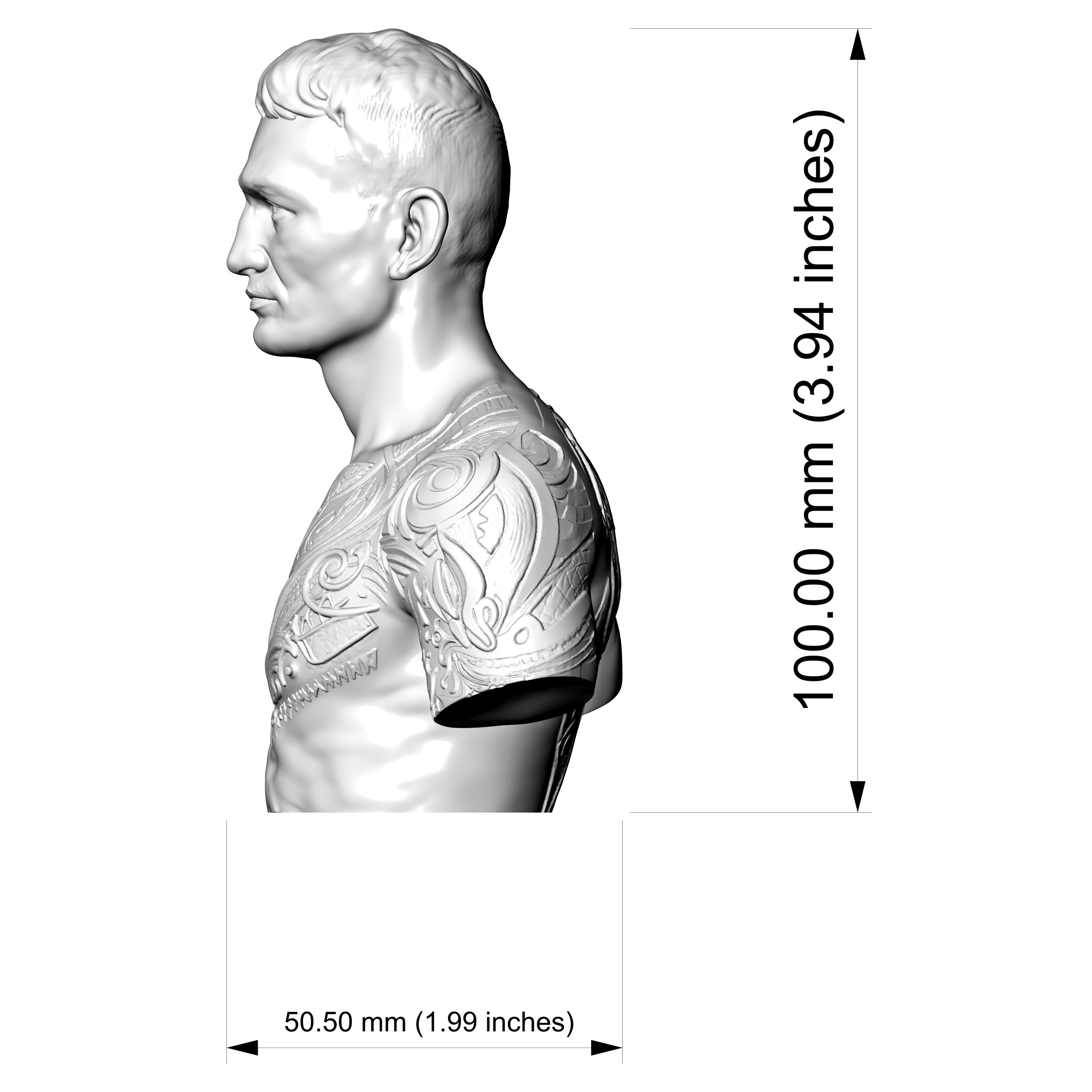 Max Holloway BMF 3D Printable Bust 3D Model