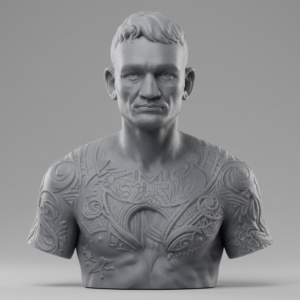 Max Holloway BMF 3D Printable Bust 3D Model