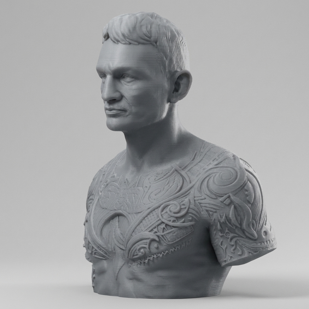 Max Holloway BMF 3D Printable Bust 3D Model