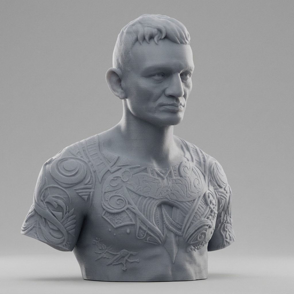 Max Holloway BMF 3D Printable Bust 3D Model
