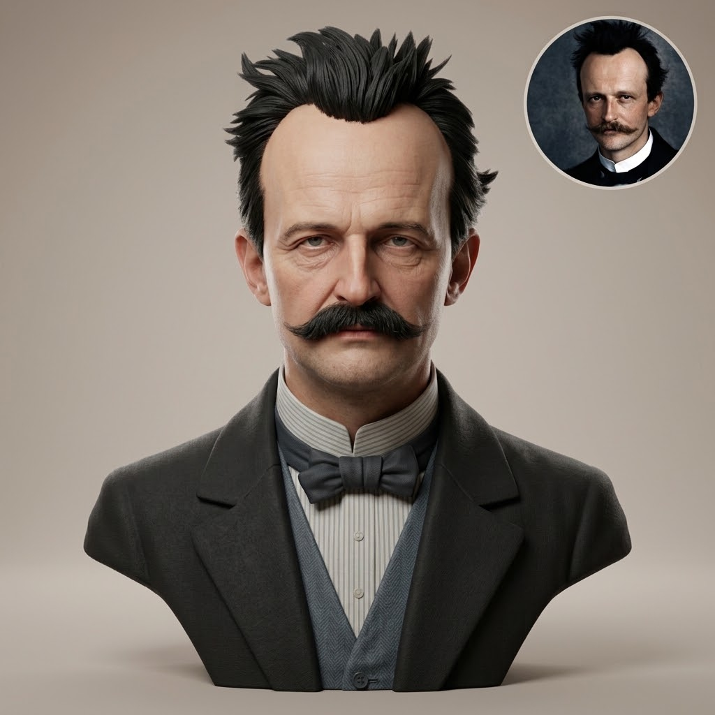 Max Planck 3D Printable Bust 3D Model