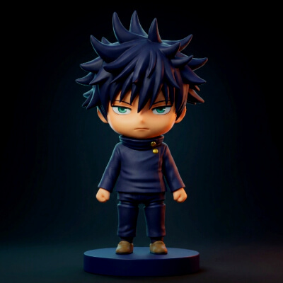 Megumi Fushiguro Chibi 3D Printable Figurine Anime