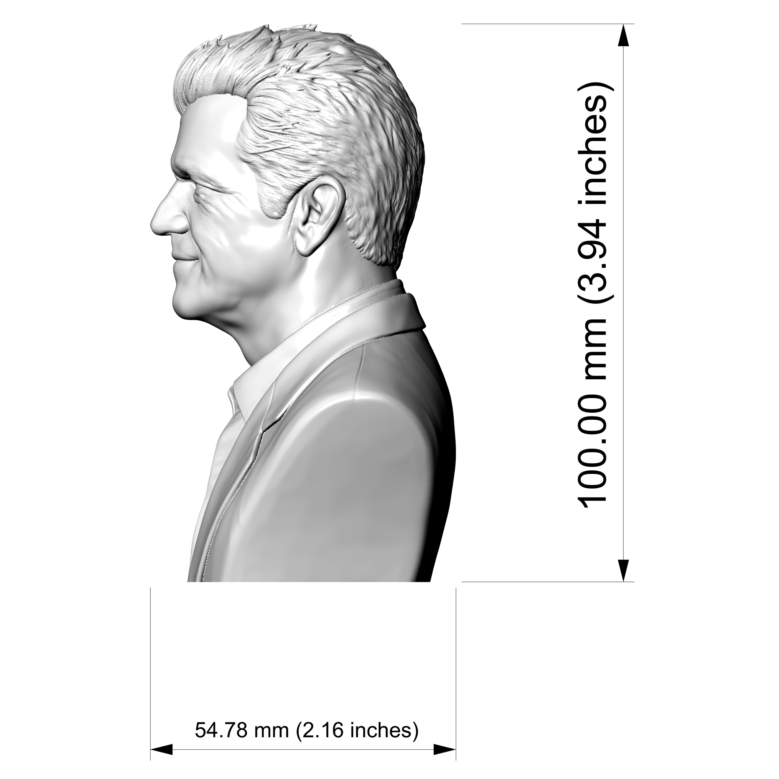 Mel Gibson Portrait Bust - Cinema Icon 3D Printable 3D Model