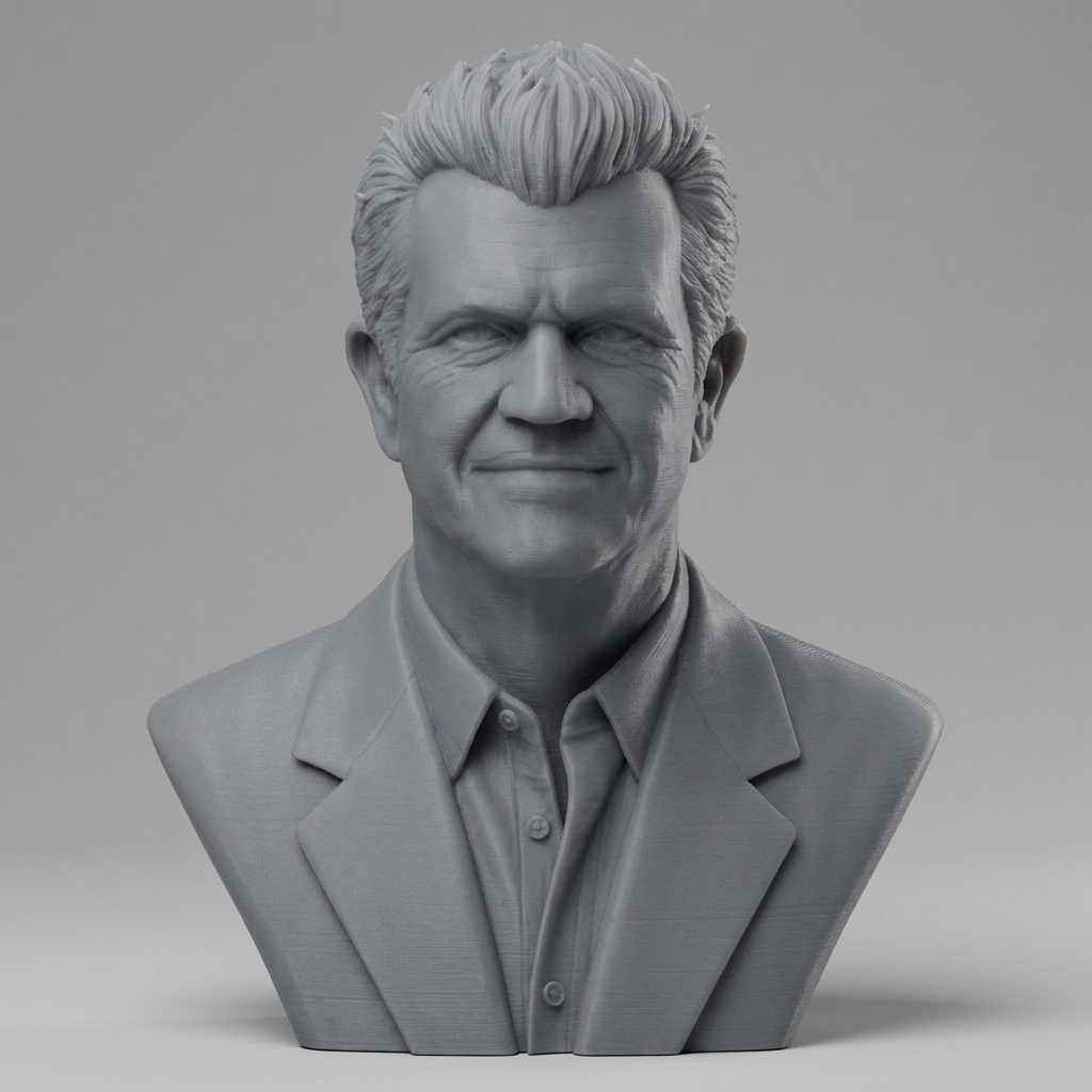 Mel Gibson Portrait Bust - Cinema Icon 3D Printable 3D Model