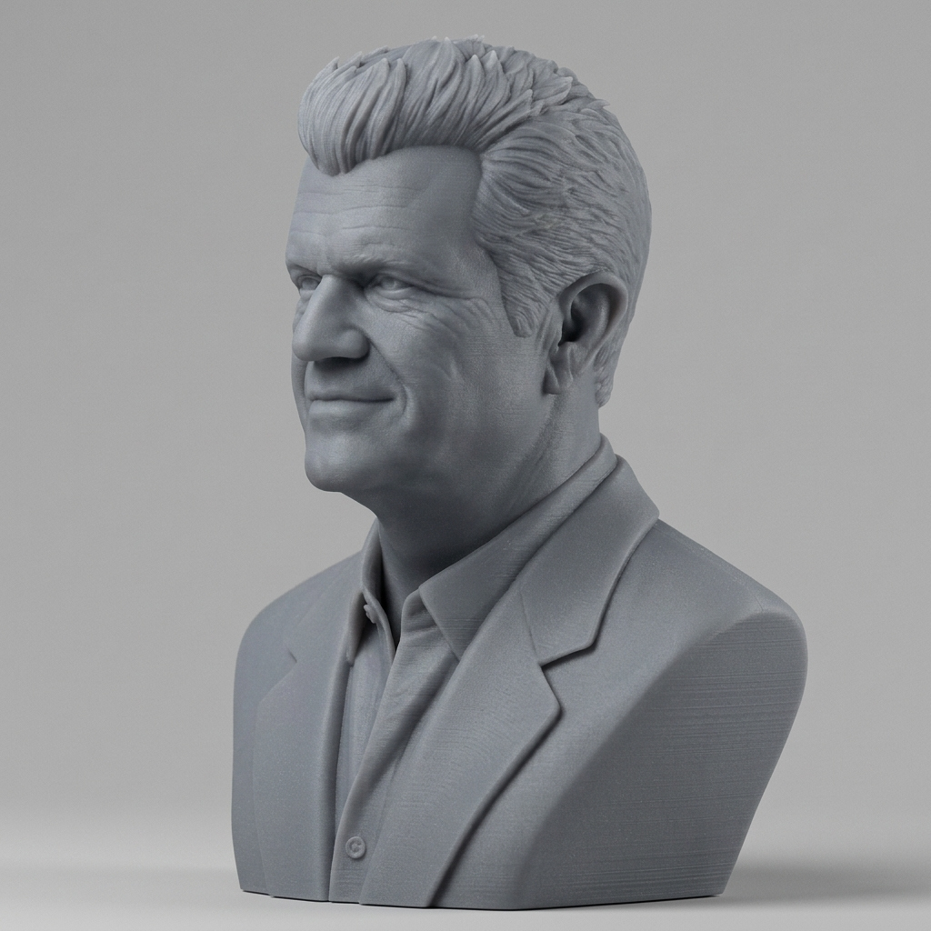 Mel Gibson Portrait Bust - Cinema Icon 3D Printable 3D Model