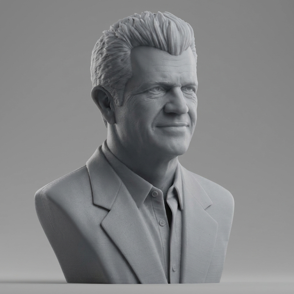 Mel Gibson Portrait Bust - Cinema Icon 3D Printable 3D Model