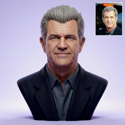 Mel Gibson Portrait Bust - Cinema Icon 3D Printable