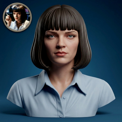 Mia Wallace Bust 3D Printable
