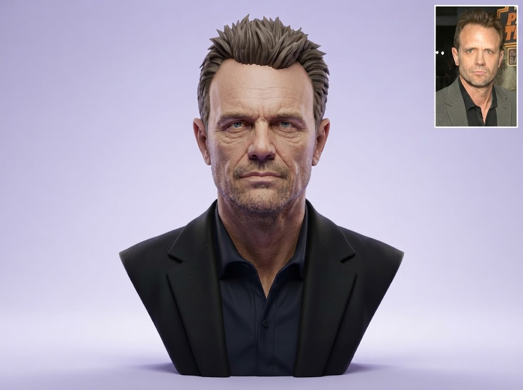 Michael Biehn Portrait Bust 3D Printable 3D Model