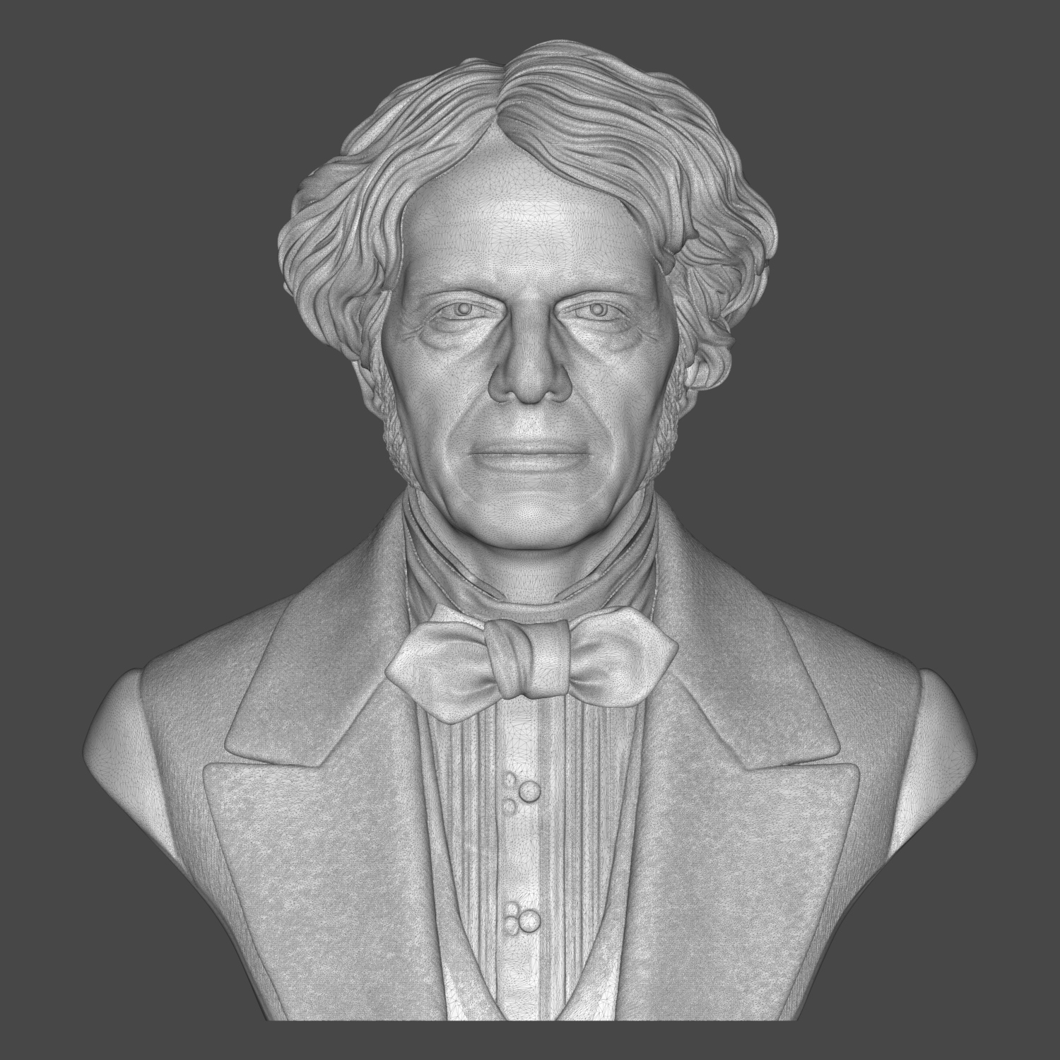 Michael Faraday 3D Printable Bust 3D Model