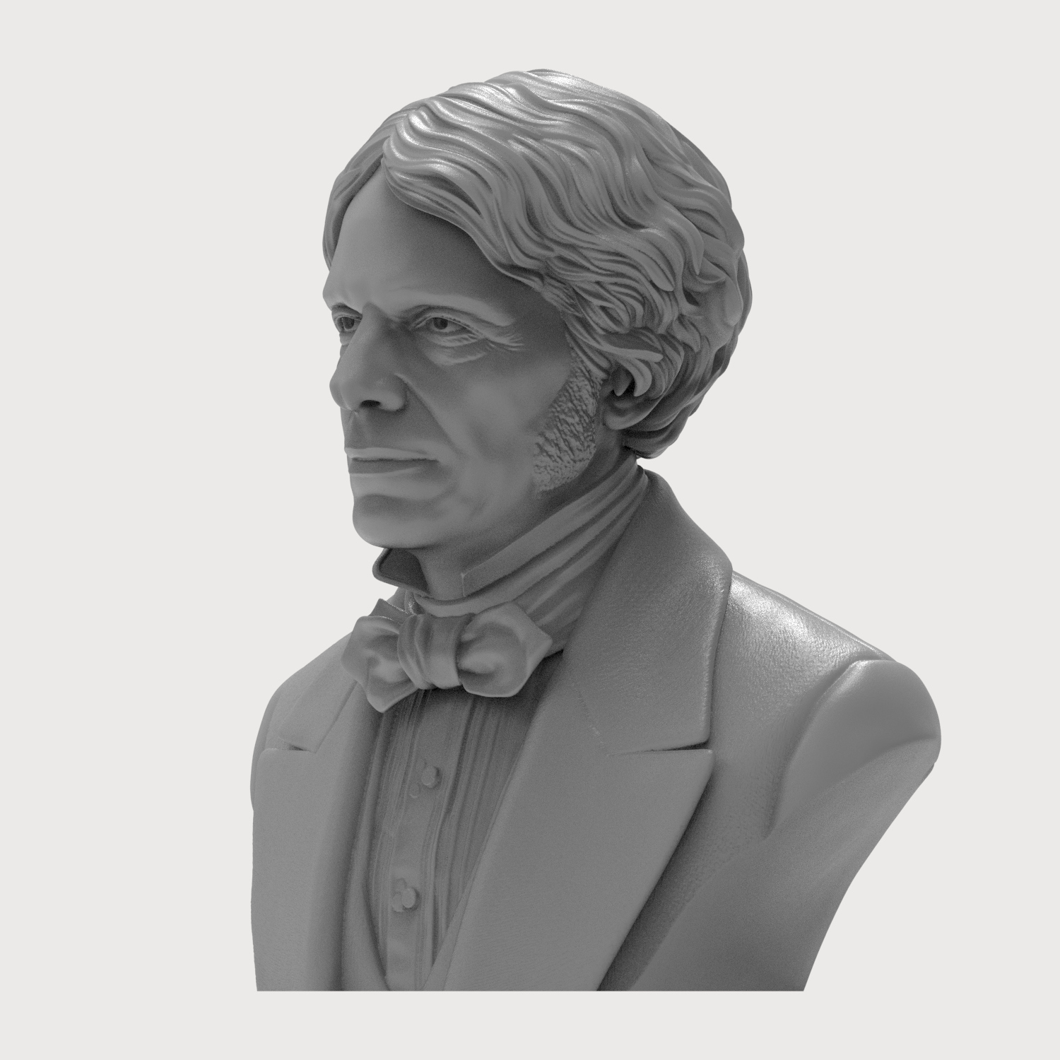 Michael Faraday 3D Printable Bust 3D Model