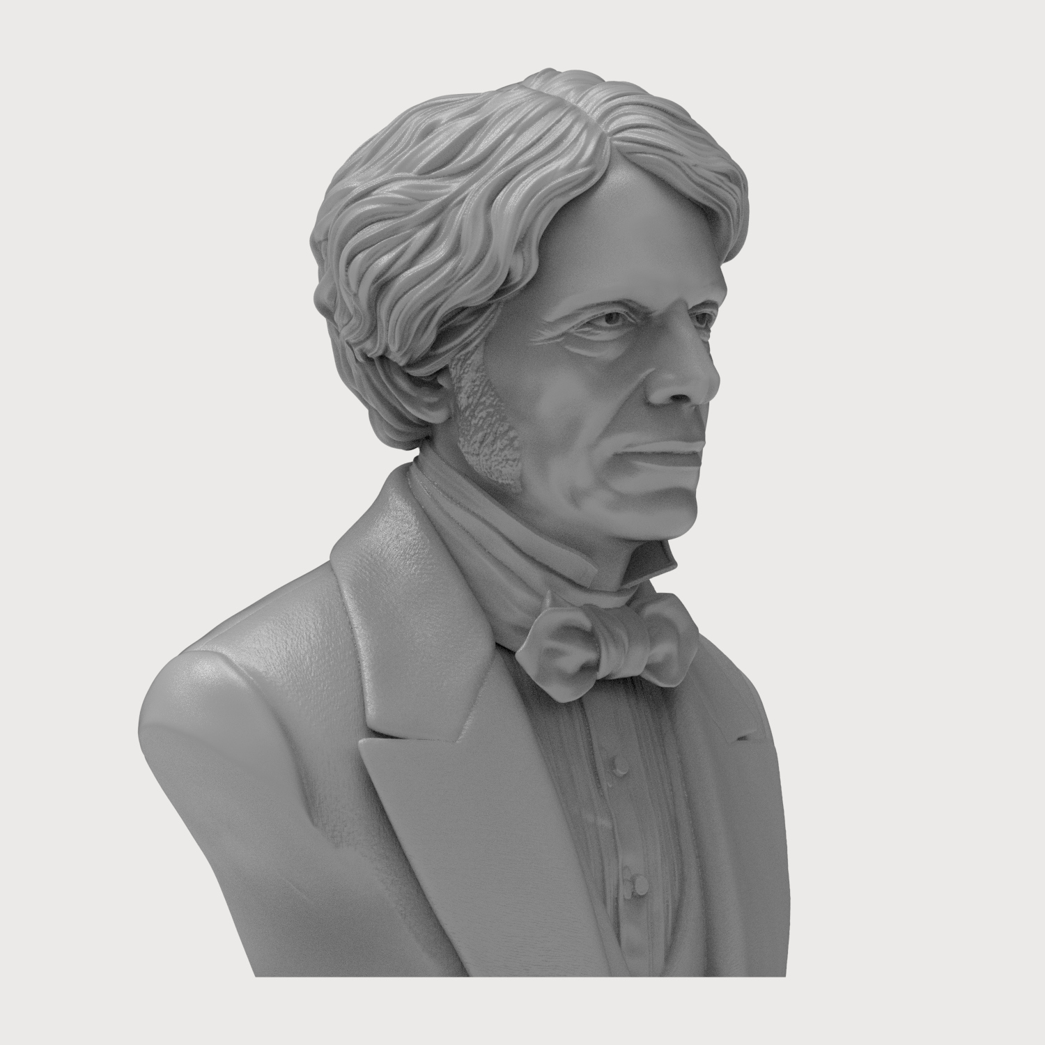 Michael Faraday 3D Printable Bust 3D Model