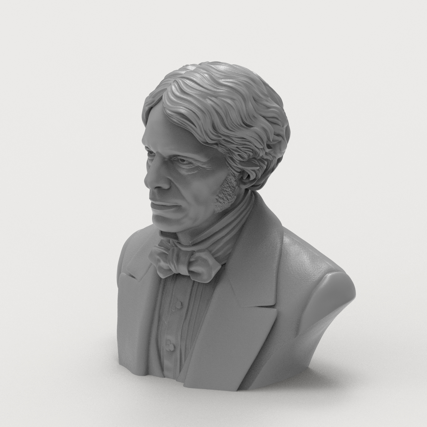 Michael Faraday 3D Printable Bust 3D Model