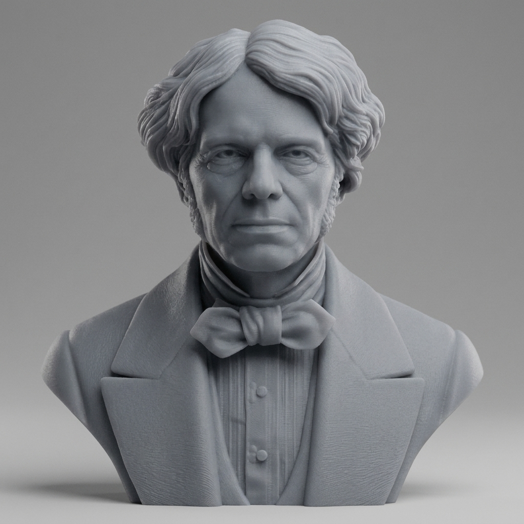 Michael Faraday 3D Printable Bust 3D Model