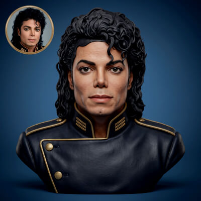 Michael Jackson 3D Printable Bust