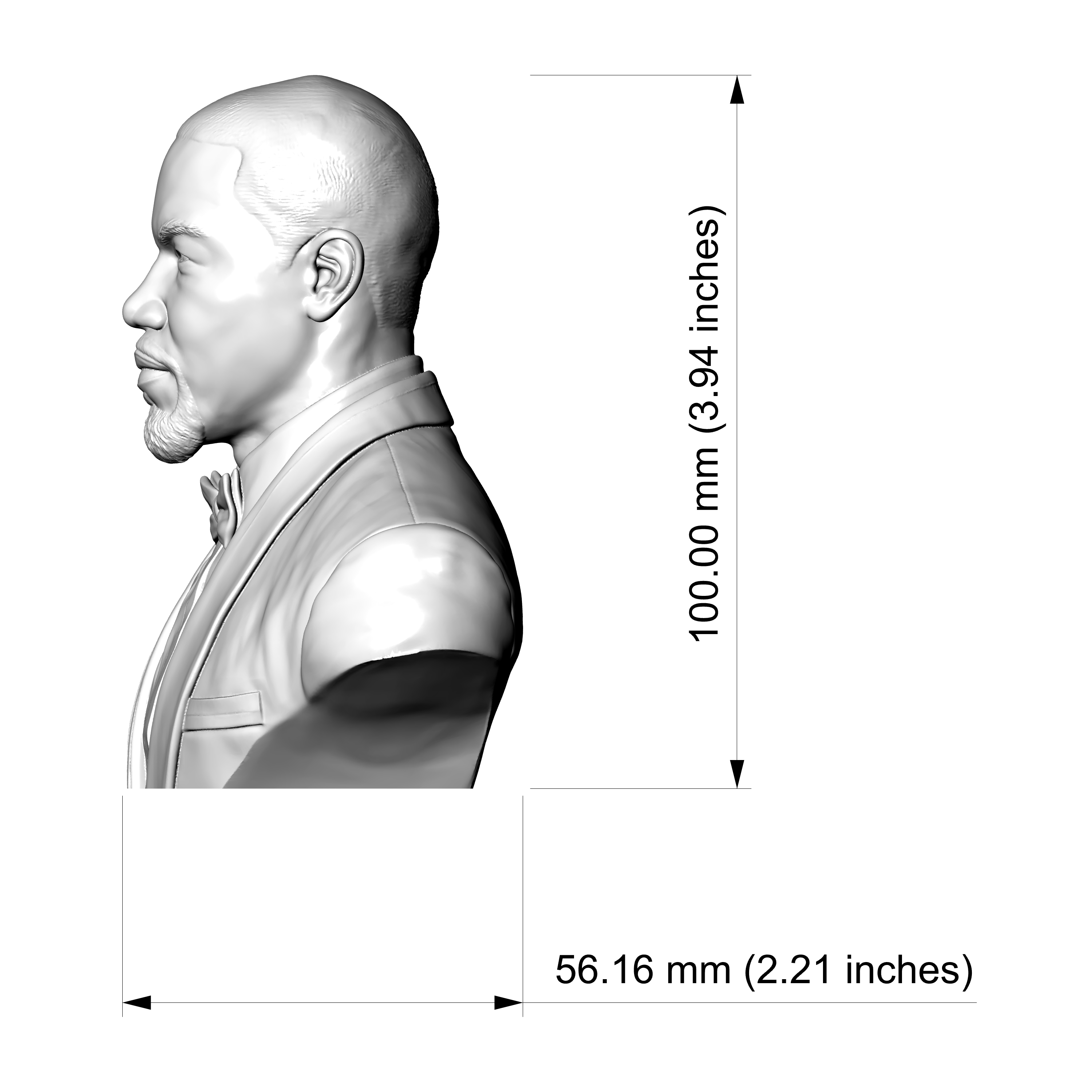 Michael Jai White Bust 3D Print Model 3D Model