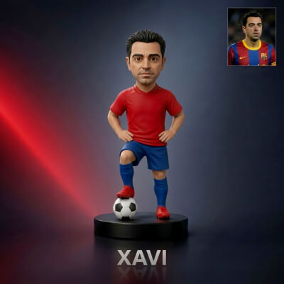 Xavi Hernández Footballer Figurine 3D Print Model