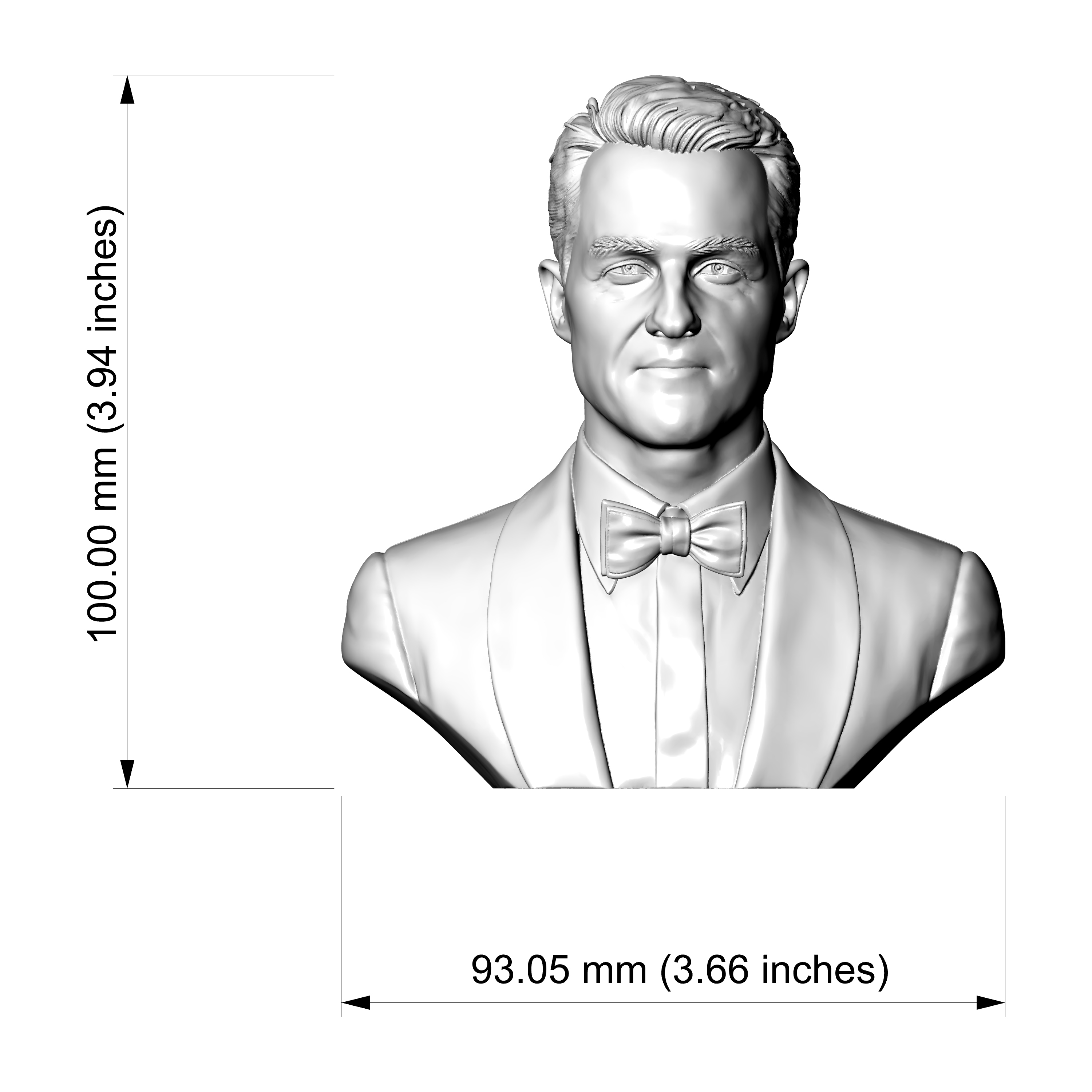 Michael Schumacher 3D Printable Bust 3D Model