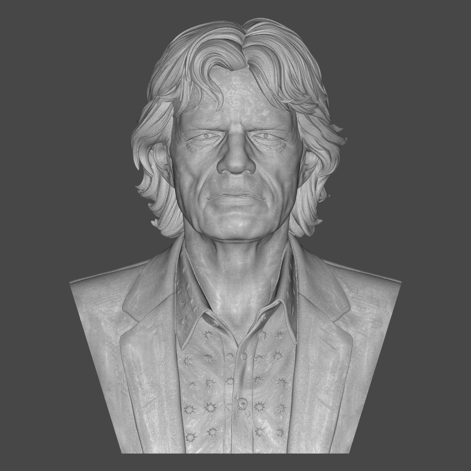 Mick Jagger 3D Printable Bust 3D Model