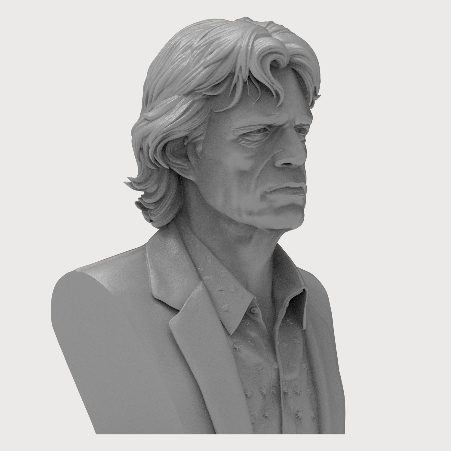 Mick Jagger 3D Printable Bust 3D Model