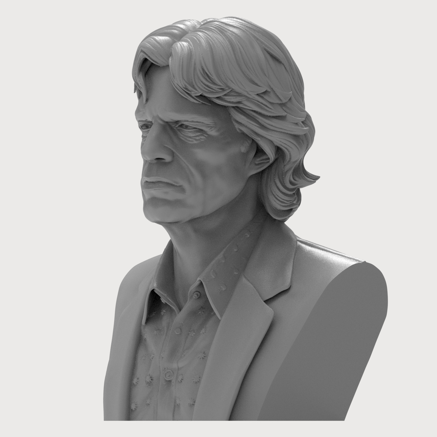 Mick Jagger 3D Printable Bust 3D Model