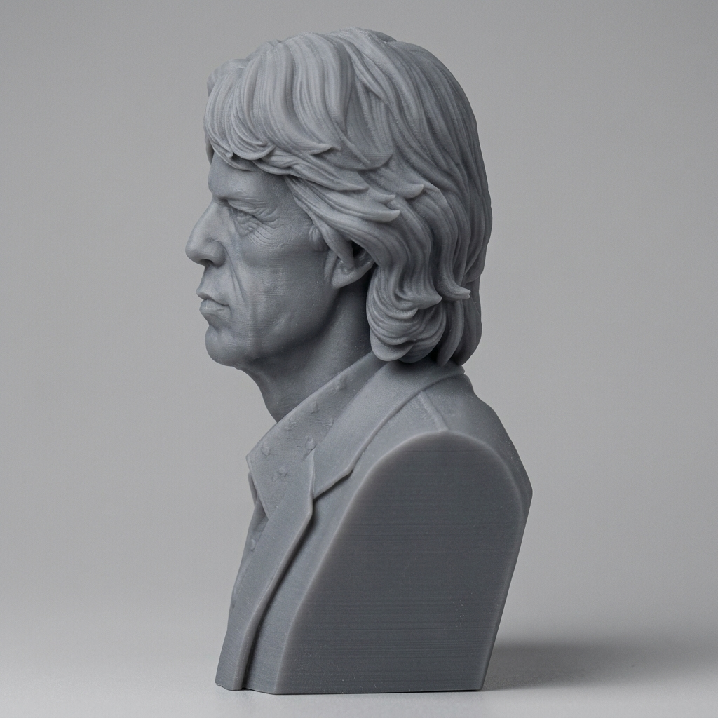 Mick Jagger 3D Printable Bust 3D Model