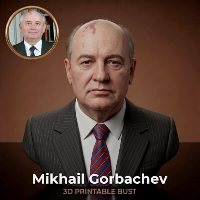 Mikhail Gorbachev Soviet Leader Bust