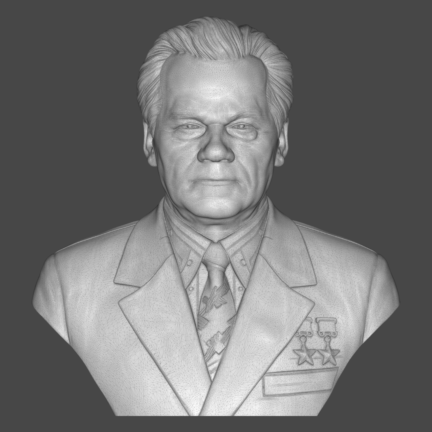 Mikhail Kalashnikov 3D Printable Bust 3D Model