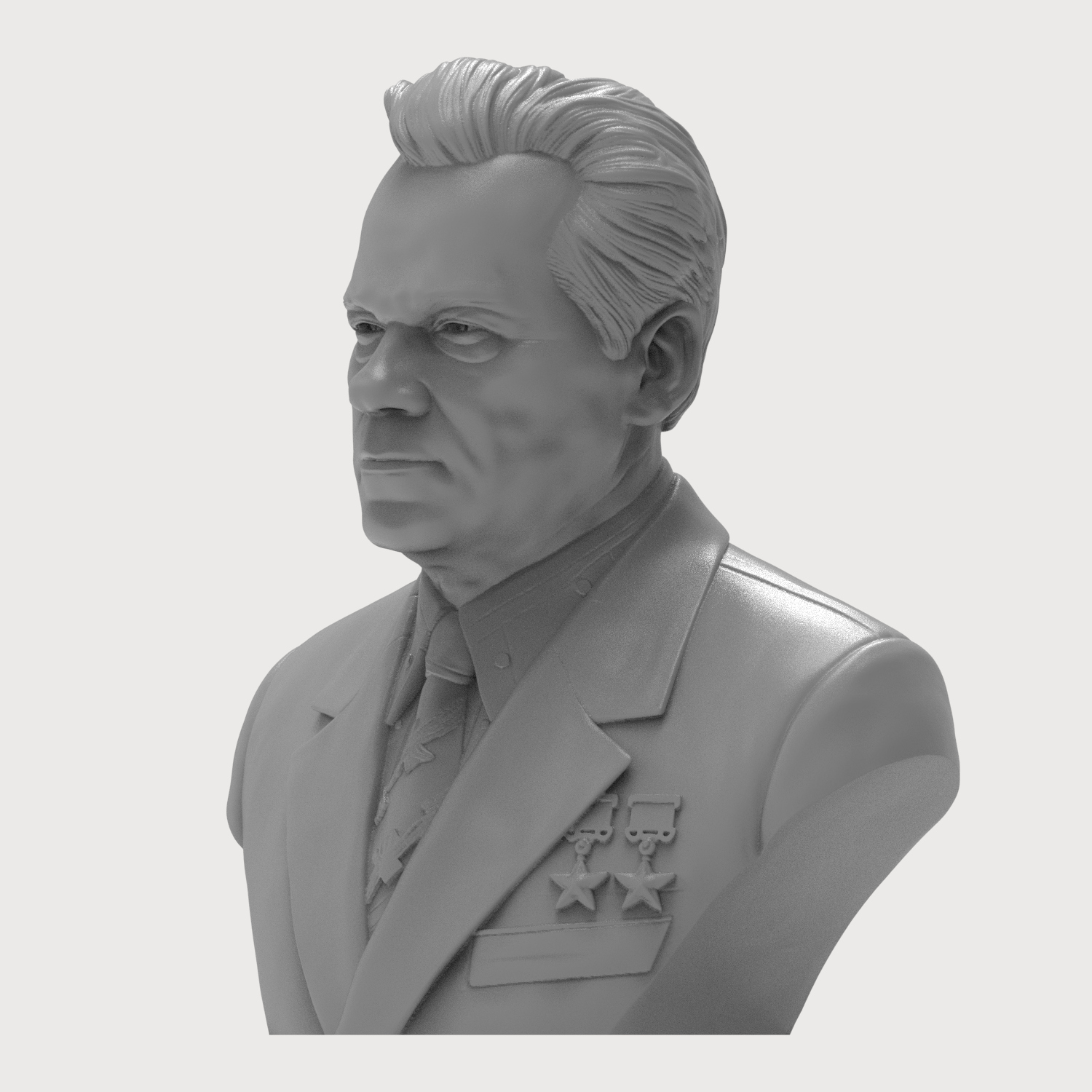 Mikhail Kalashnikov 3D Printable Bust 3D Model