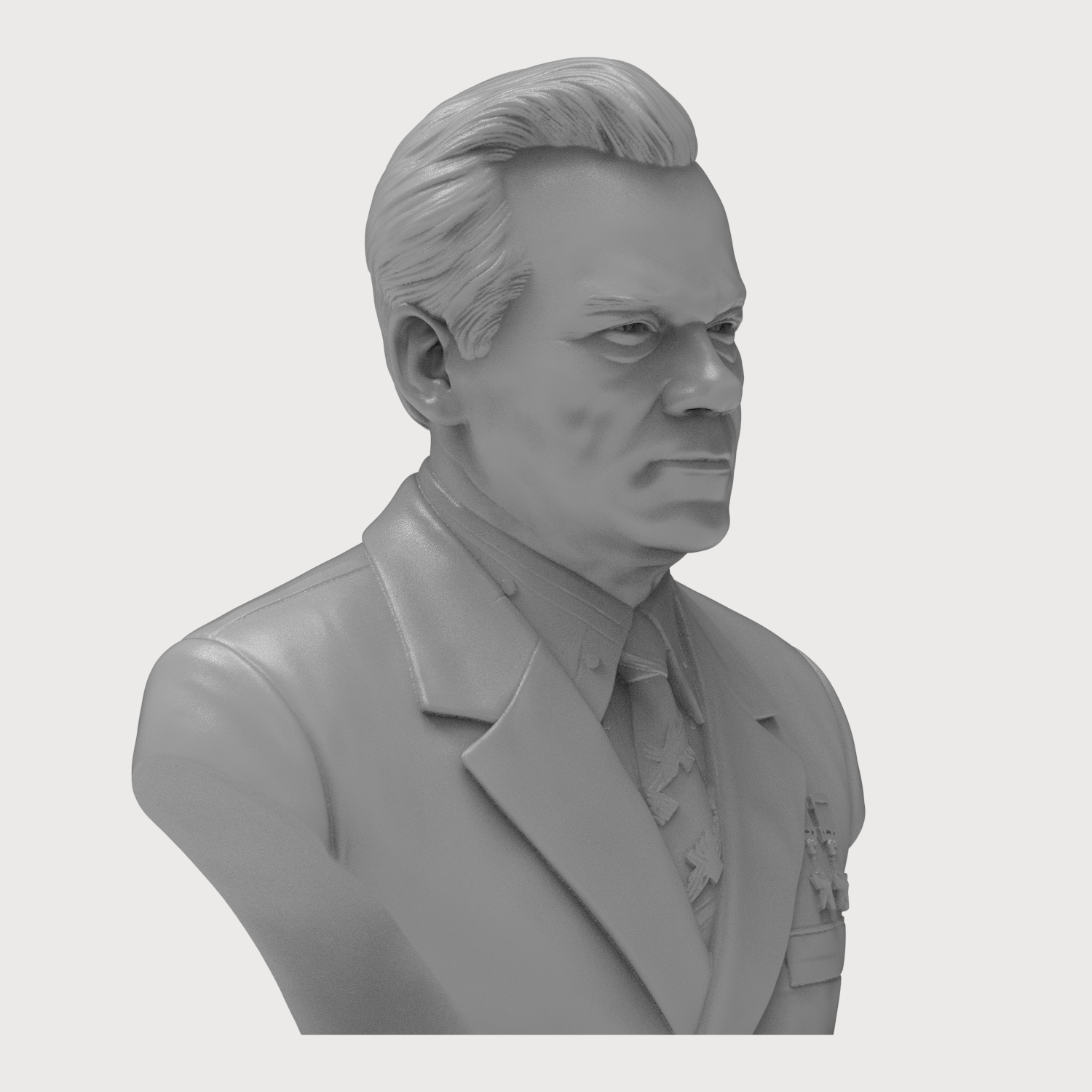 Mikhail Kalashnikov 3D Printable Bust 3D Model