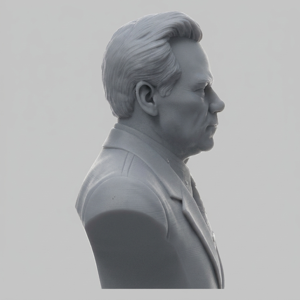 Mikhail Kalashnikov 3D Printable Bust 3D Model