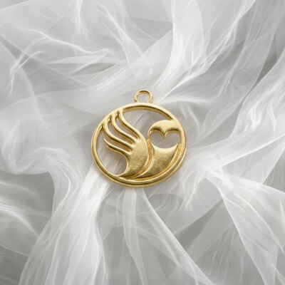 Minimalistic Owl "Circle Silhouette Pendant"
