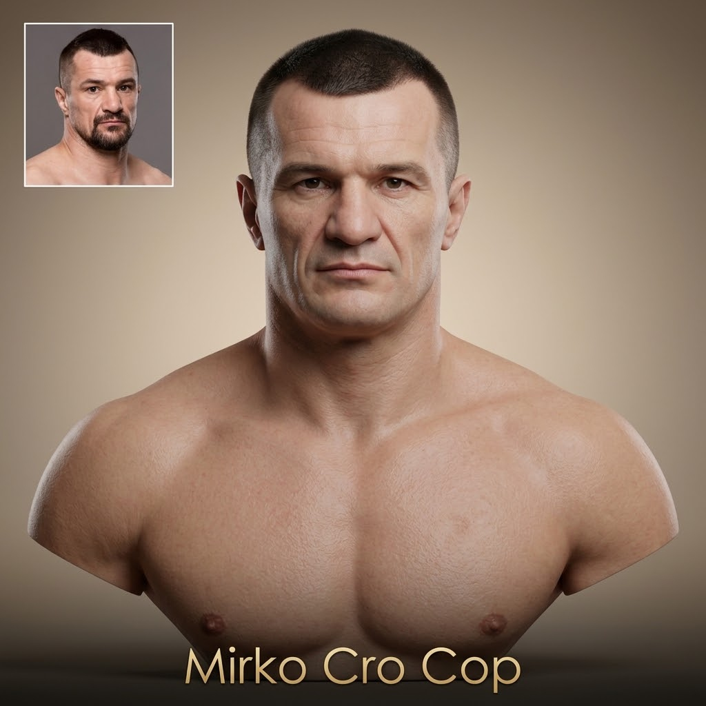 Mirko Cro Cop 3D Printable Bust 3D Model