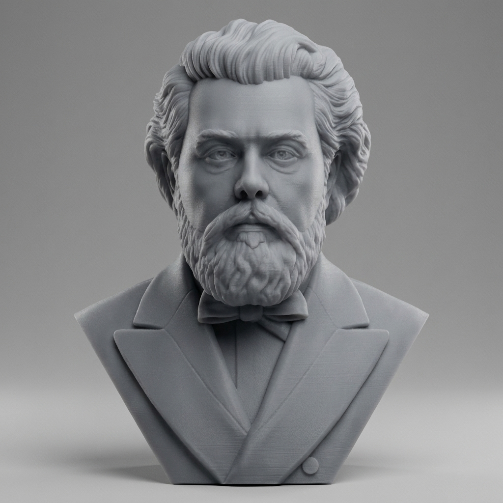 Modest Mussorgsky 3D Printable Bust 3D Model