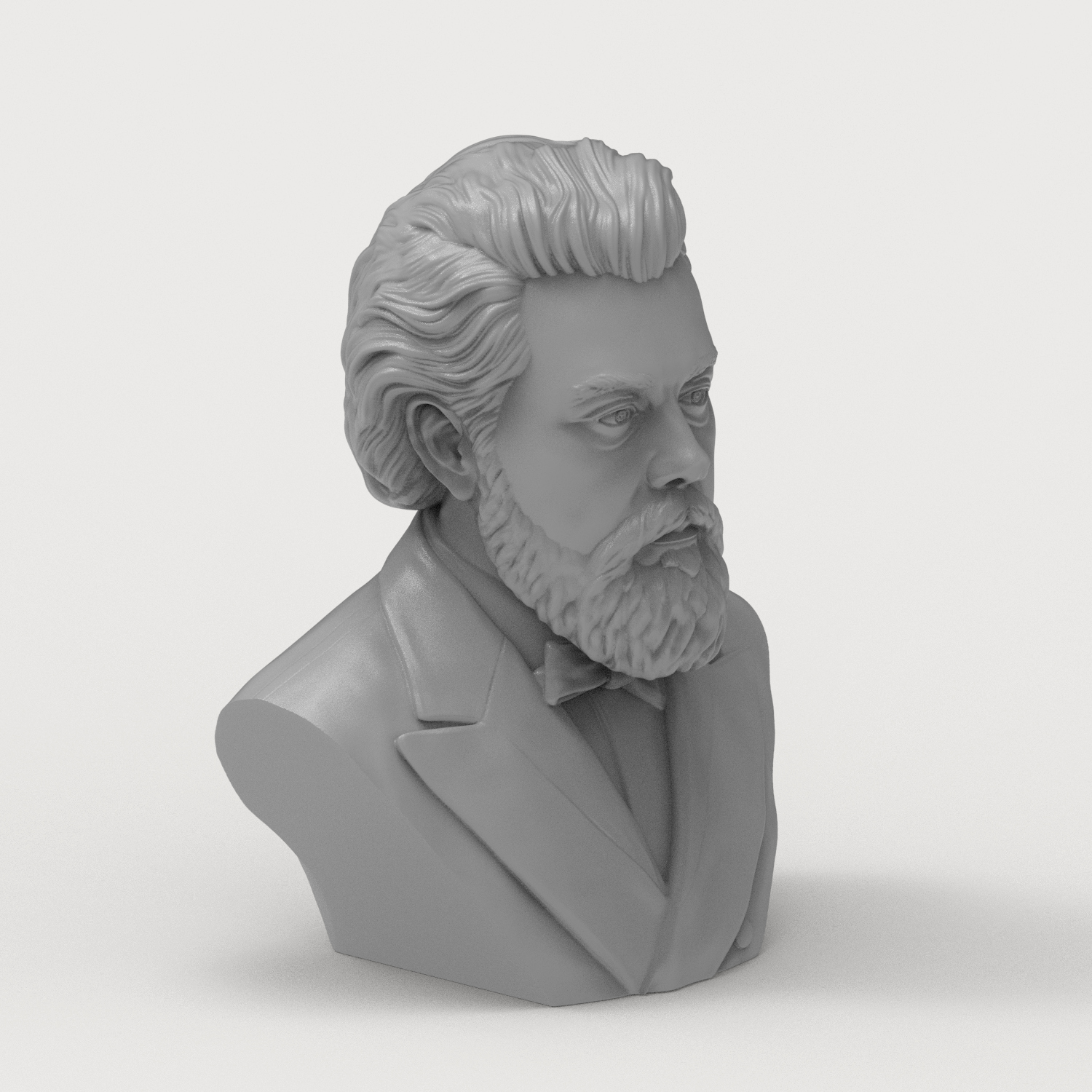 Modest Mussorgsky 3D Printable Bust 3D Model