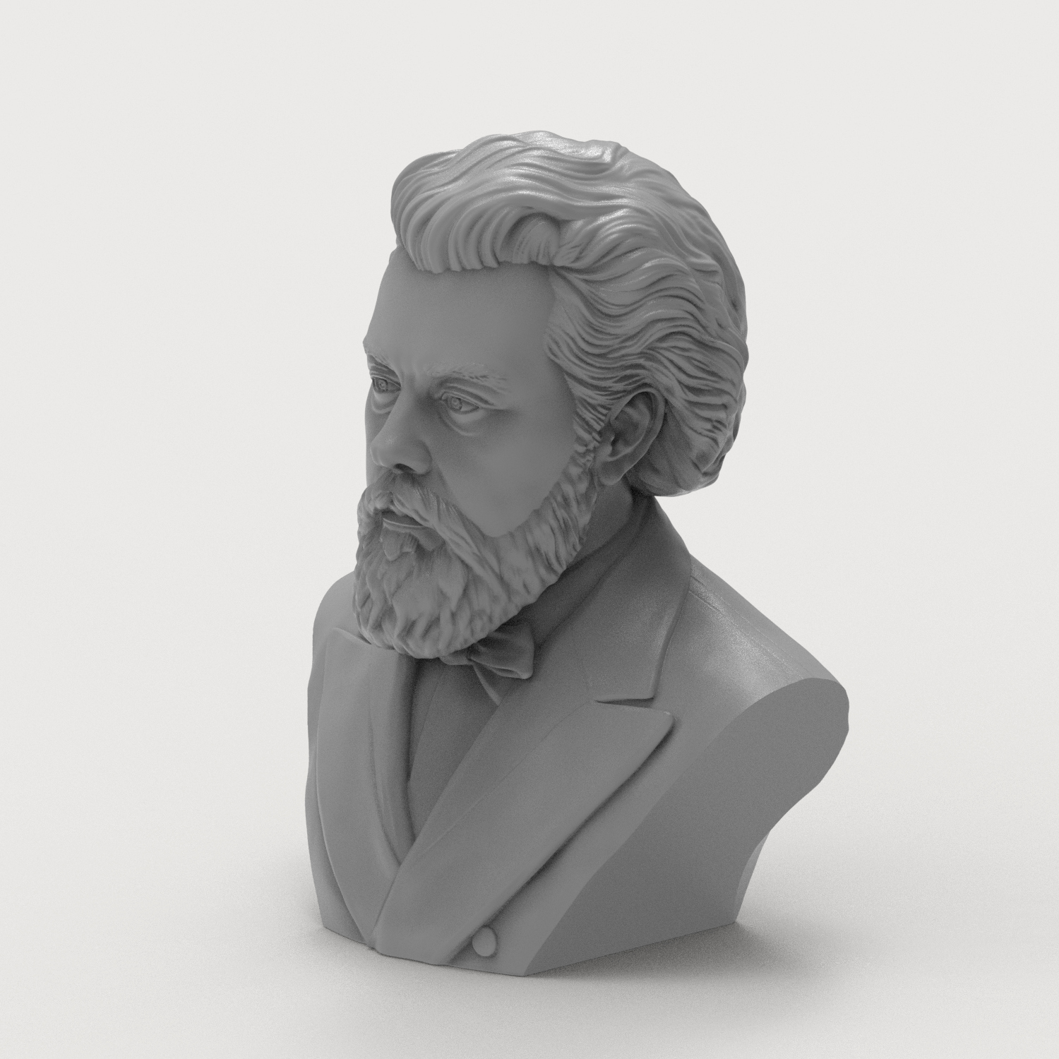 Modest Mussorgsky 3D Printable Bust 3D Model