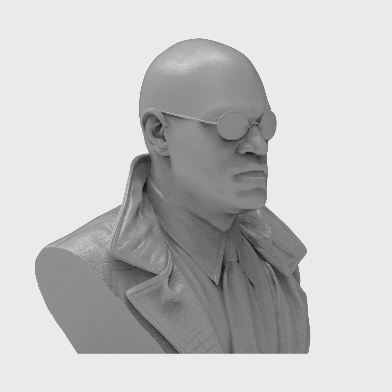 Morpheus The Matrix 3D Printable Bust 3D Model