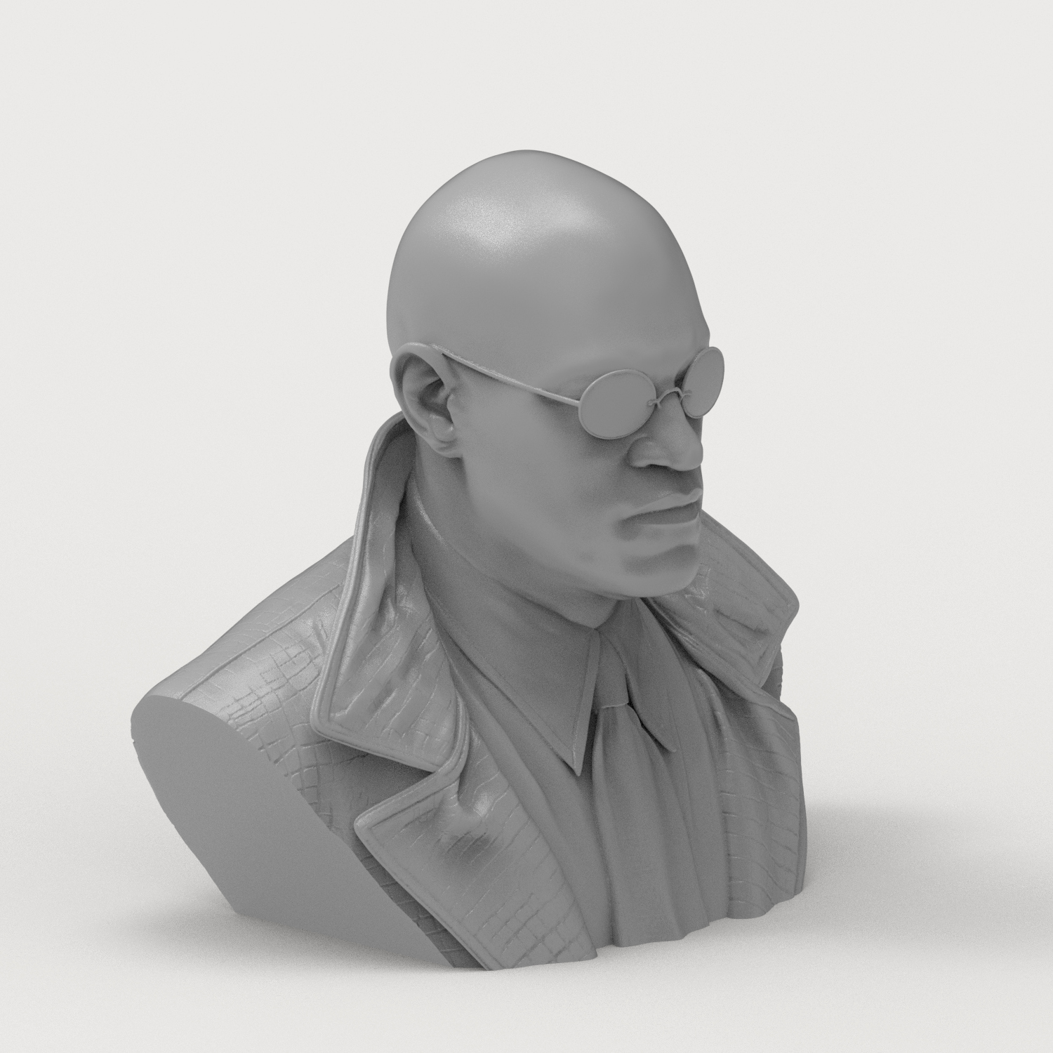 Morpheus The Matrix 3D Printable Bust 3D Model