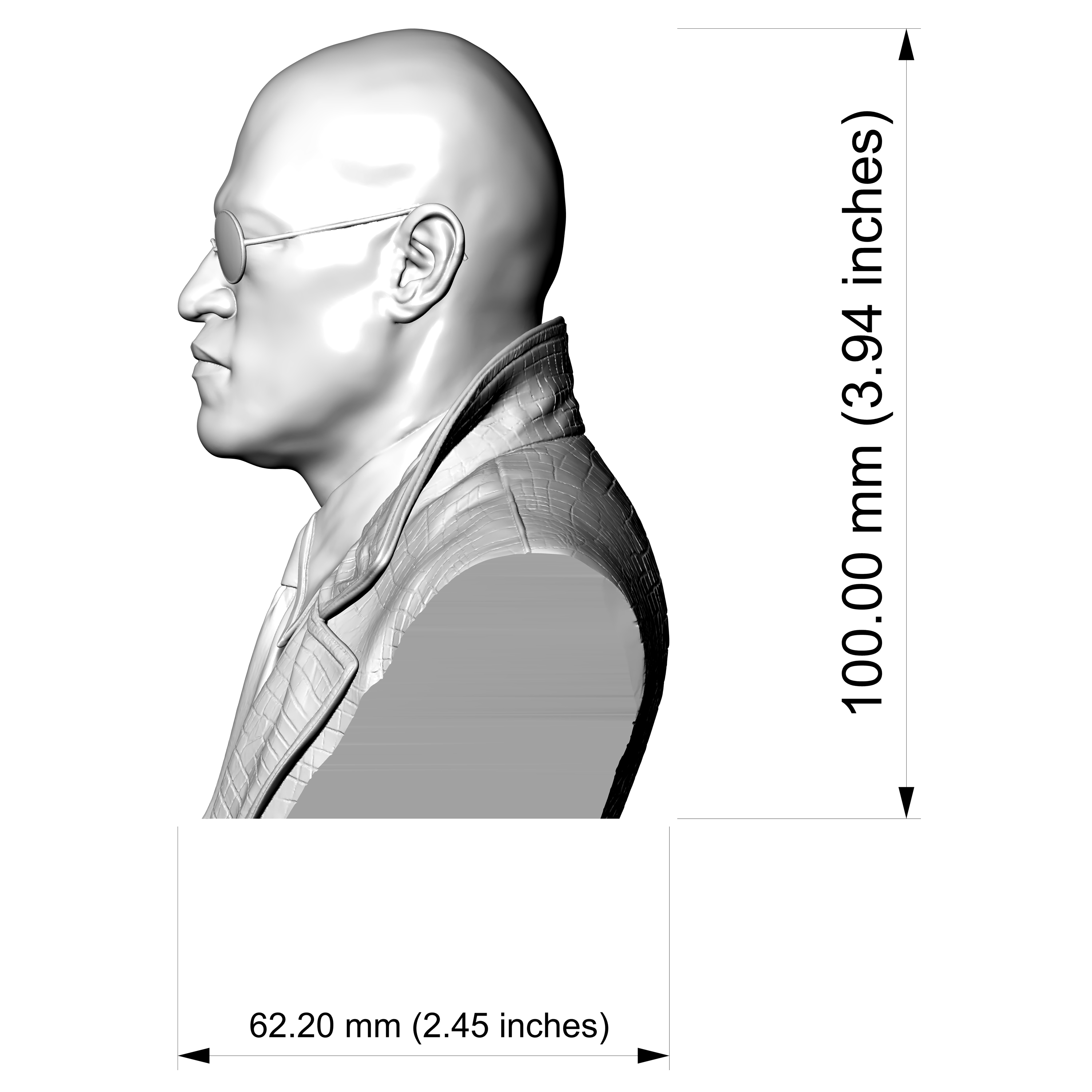 Morpheus The Matrix 3D Printable Bust 3D Model