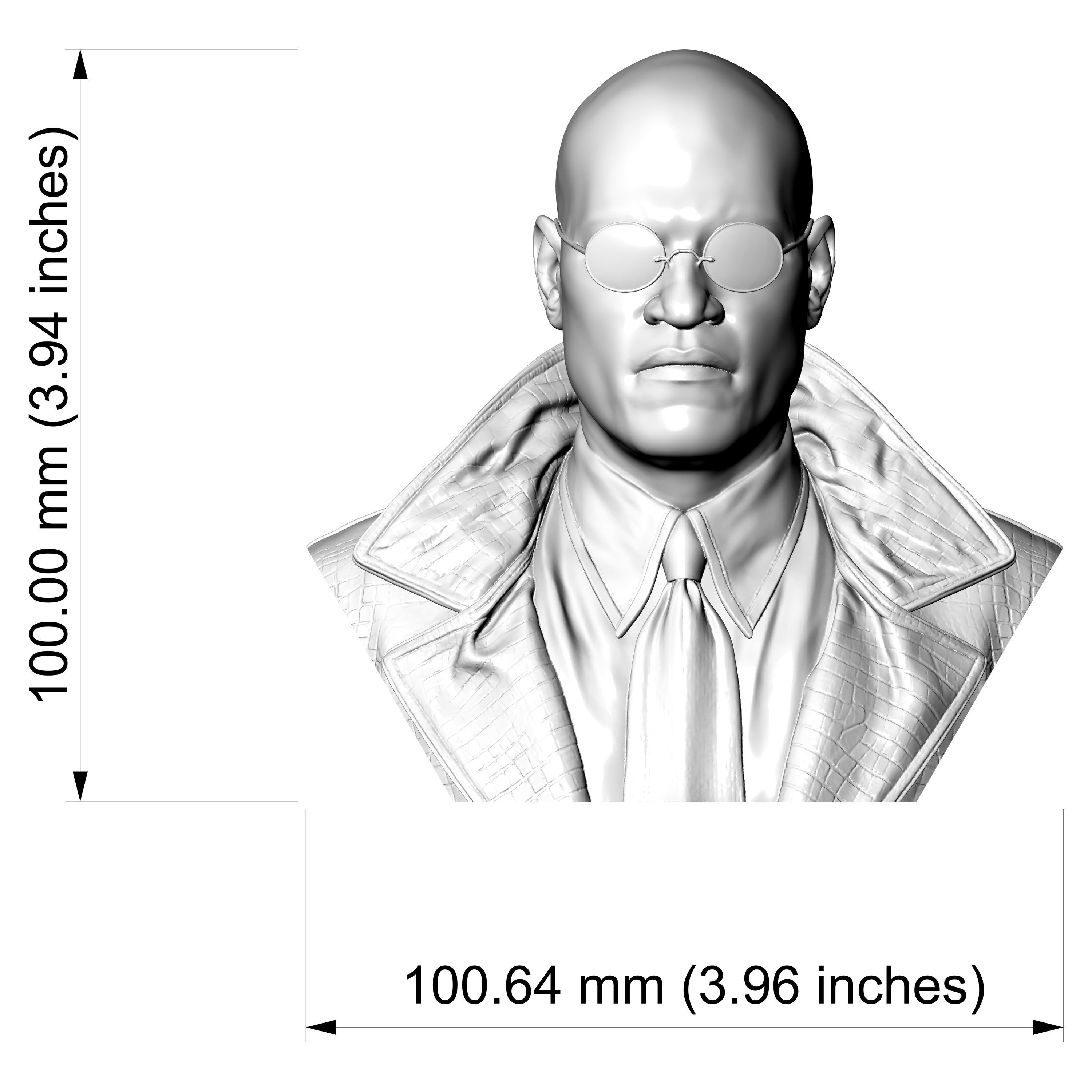 Morpheus The Matrix 3D Printable Bust 3D Model