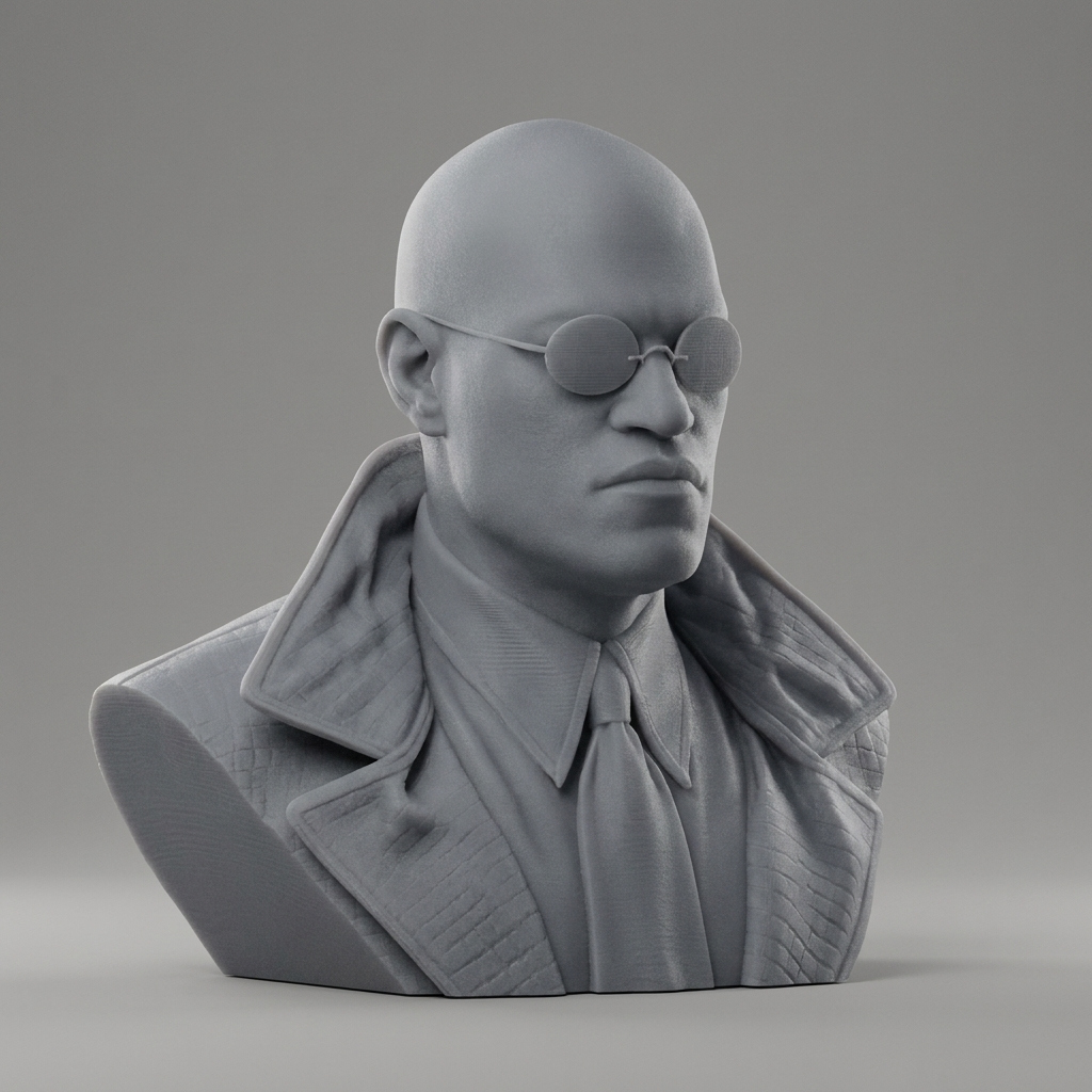 Morpheus The Matrix 3D Printable Bust 3D Model