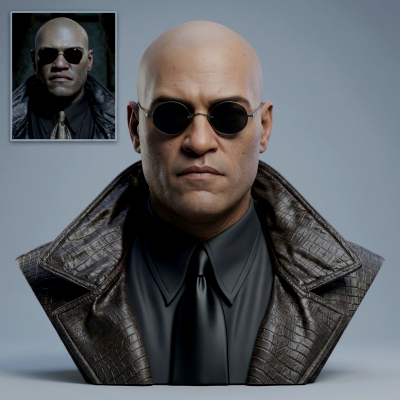 Morpheus (The Matrix) 3D Printable Bust
