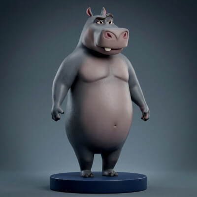 Moto Moto Madagascar Hippo 3D Printable Figurine