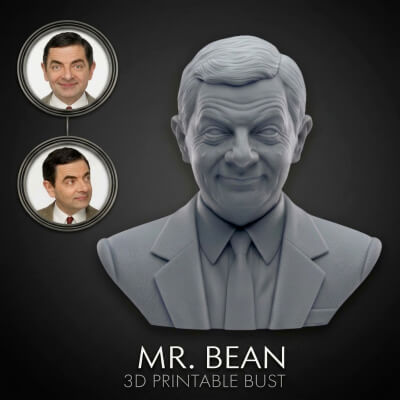Mr. Bean 3D Printable Bust
