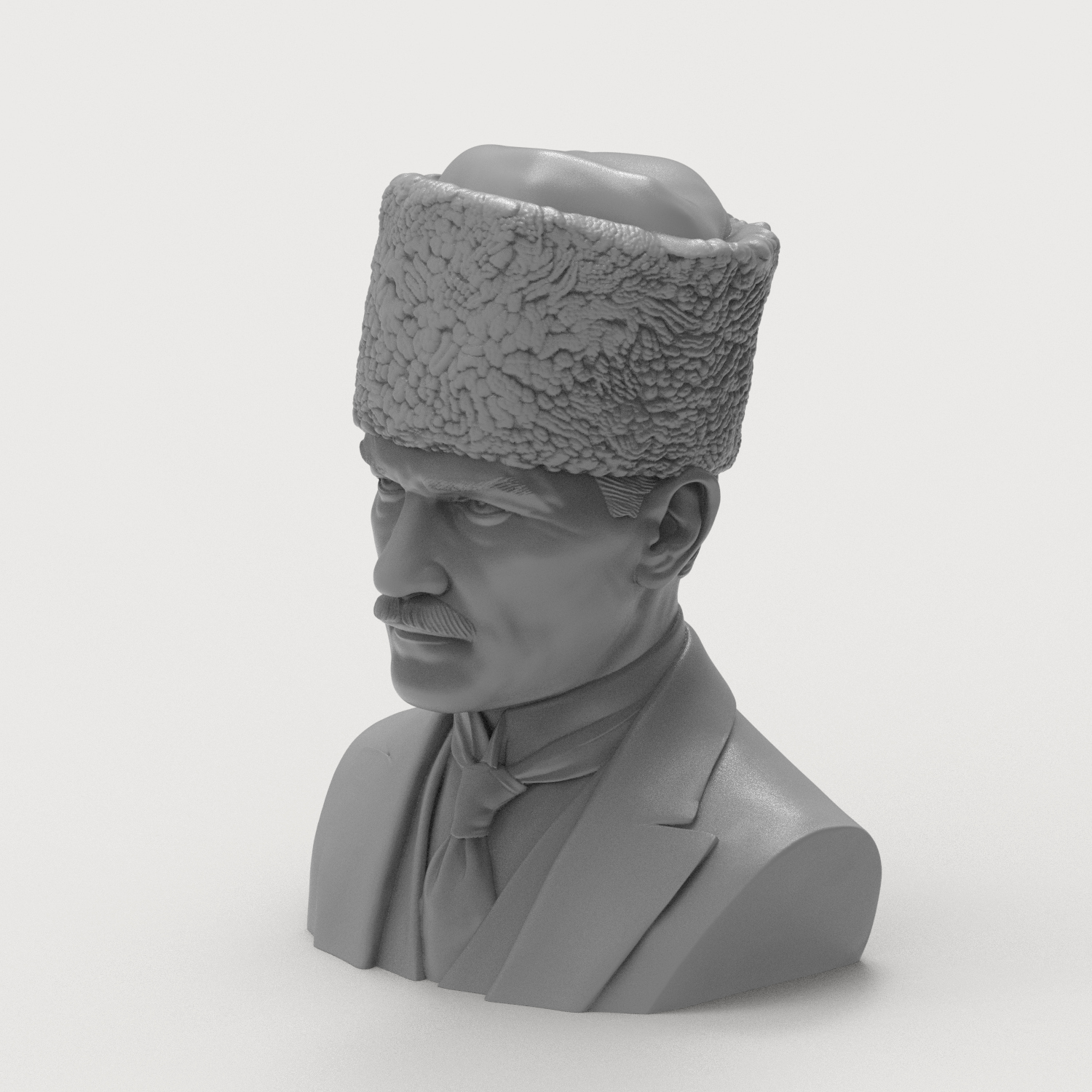 Mustafa Kemal Atat&uumlrk 3D Printable Bust 3D Model