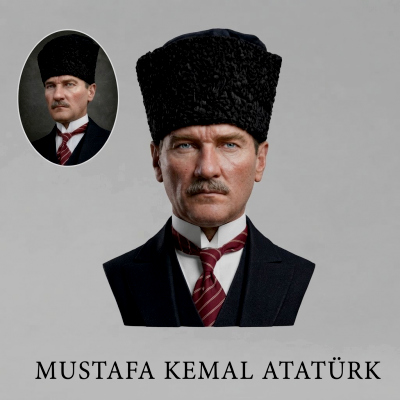 Mustafa Kemal Atatürk 3D Printable Bust