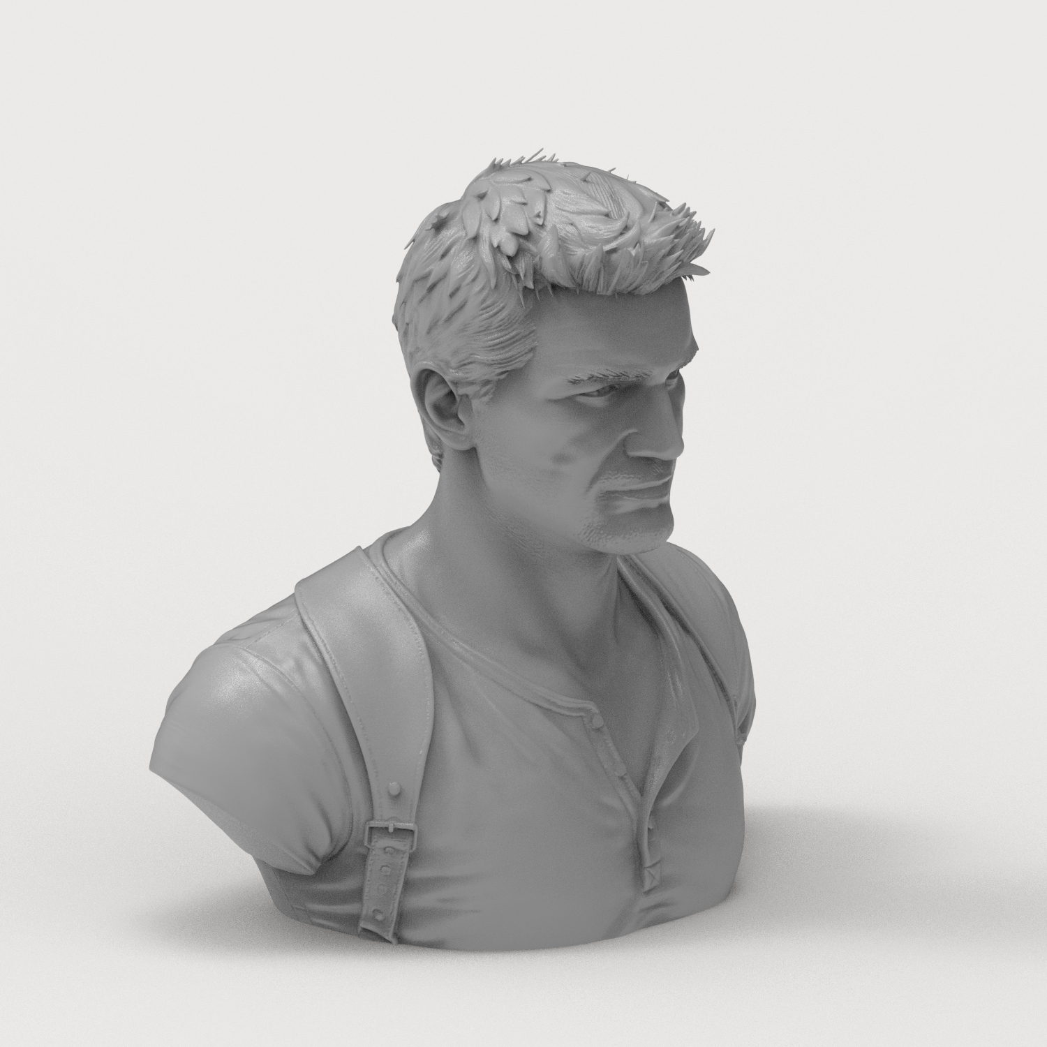 Nathan Drake Uncharted Character Bust 3D Model